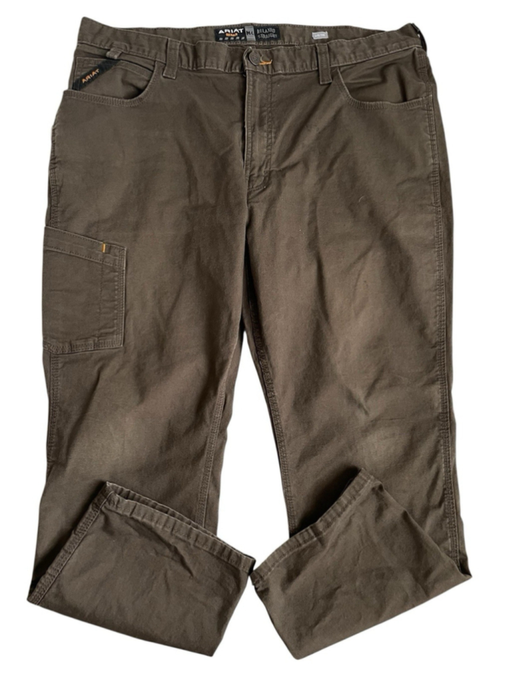 Ariat Rebar M4 Pants Mens 40x30 Brown DuraStretch Tough Stackable Straight
